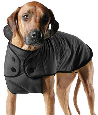 Muttluks Wintermantel für Hunde, dreilagig, mit Gürtel 86,4/Maße cm, schwarz