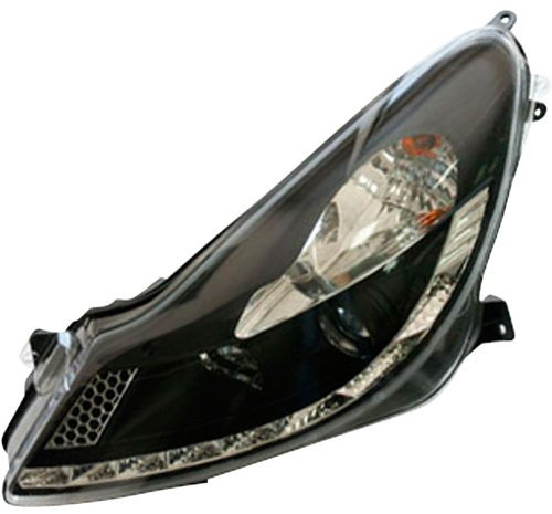 AUTO-STYLE Satz Scheinwerfer TFL-Look kompatibel mit Opel Corsa D 2006-2010 - Schwarz