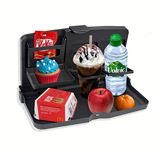 Zento Deals Multipurpose Handy Car Tray - for a More Convenient Time in Your Car (Black1)