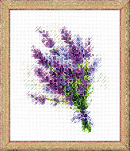 Riolis Kreuzstich-Set Blumenstrauß mit Lavendel, Zählmuster