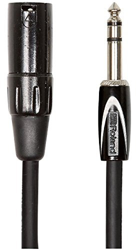 ROLAND Cavo di interconnessione da 0,9 m, TRS-XLR (maschio), serie nera (RCC-3-TRXM)