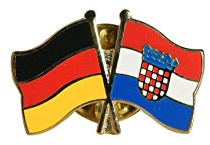 Flaggenfritze Freundschaftspin Deutschland G-K, 22 mm, Flaggen Pin vergoldet aus Hartemaille, Länder Anstecker zum Sammeln und Tragen