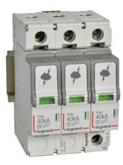 Legrand 412242 Parafoudre basse tension typeT2 Imax 40kA/pôle, 3P, 320V, 3 modules