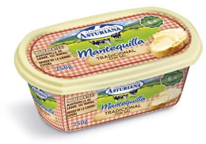 Central Lechera Asturiana Mantequilla Tradicional con Sal, Barqueta 250g
