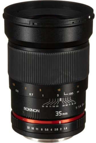 Rokinon Obiettivo asferico 35mm f/1.4 con chip automatico per Nikon F