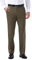 Haggar mensHC10884Premium No Iron Classic Fit Expandable Waist Plain Front Casual Pants - Brown - 40W x 34L