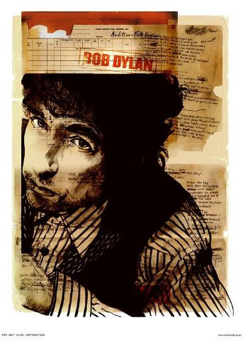 onthewall Bob Dylan Poster Pop Art Kunstdruck Perücke (OTW047)
