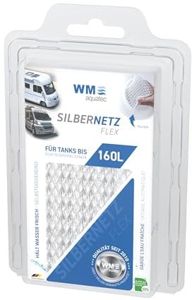 WM aquatec Silbernetz Flex STSN-100 | Wasserkonservierung für Tanks bis 160 L | konserviert 7500L Wasser durch automatische Dosierung von reinen Silberionen | Made in Germany