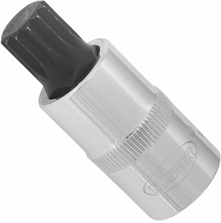 Vigor XZN-Schraubendreher-Einsatz, Schlüsselweite 14 mm, gesamtlänge 55 mm, 1/2 Zoll 1 Stück, V2065 | Antrieb 1/2 Zoll (12,5 mm) Vierkant hohl, Abtrieb Innen Vielzahn Profil XZN, Länge l2 55 mm, 95 g, SW M14 , 1/2″ , XZN