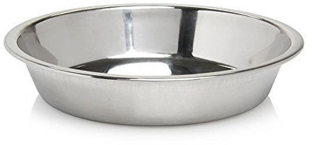 My Pet Dog Life Shallow Stainless Steel Bowl, 6-inch Dia