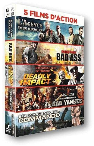 5 films d'action : L'agence tous risques + Bad Ass + Deadly Impact + Bad Yankee + Commando