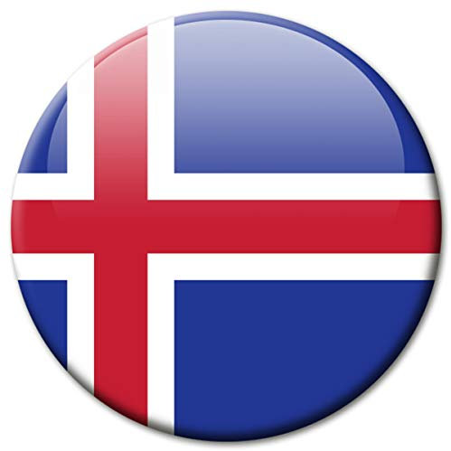 Kühlschrankmagnet Flagge Island Magnet Länder Flaggen Reise Souvenir für Kühlschrank stark groß 50 mm