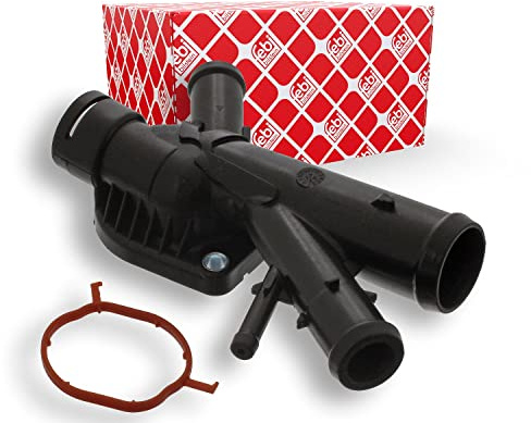 febi bilstein 45889 Kühlwasserflansch mit Dichtung, 1 Stück | Kompatibel mit: AUDI A1, A1 Sportback, A3, A3 Cabriolet, A3 Sportback, Q3, TT, TT Roadster, SEAT ALHAMBRA, ALTEA, ALTEA XL