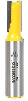 Yonico 14952 3/8-Inch Diameter X 3/4-Inch Height Straight Router Bit 1/2-Inch Shank