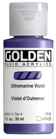 Pro-Art-Bilderpalette Fluide Doré Peinture Acrylique Bleu Outremer Violet