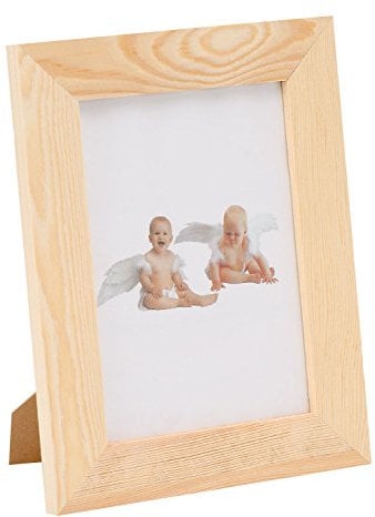 GLOREX 6 1683 402 - Bilderrahmen aus Kiefernholz, mit Glasscheibe, ca. 17,5 x 22,5 x 3 cm groß, FSC Mix, Rahmen kann individuell verziert und gestaltet werden