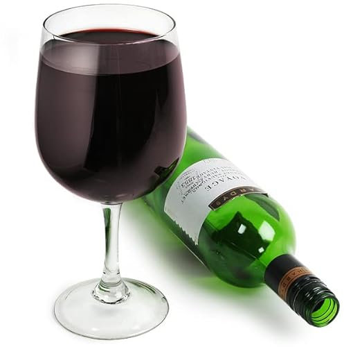 bar@drinkstuff Wine Bottle in A Glass Glass - x2 -Wine Gifts, Novelty Gift Ideas, Giant Wine Glass, XL Wine Glass