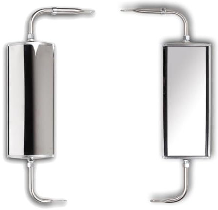 Universeller LKW, Wohnmobil, Transporter Außenspiegel - 1 Stück (aus Edelstahl und Glas) - Spiegelgrösse 38x14cm