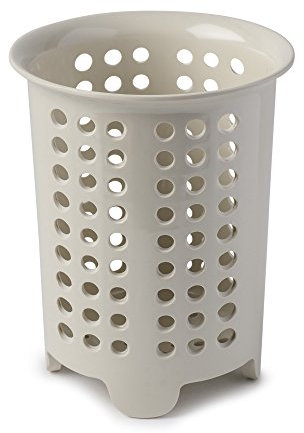 Zeal G231C Cutlery Drainer/Utensil Pot, Melamine, Cream, 14 x 14 x 17 cm