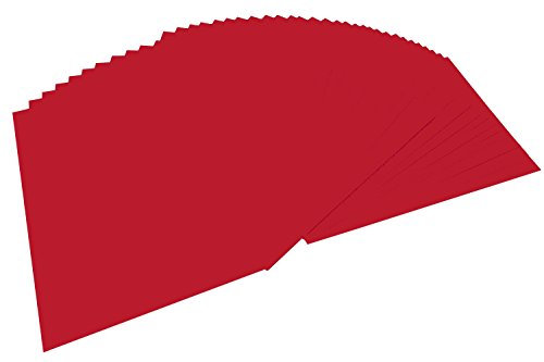 folia 6418 - Tonpapier ziegelrot, DIN A4, 130 g/qm, 100 Blatt - zum Basteln und kreativen Gestalten von Karten, Fensterbildern und für Scrapbooking