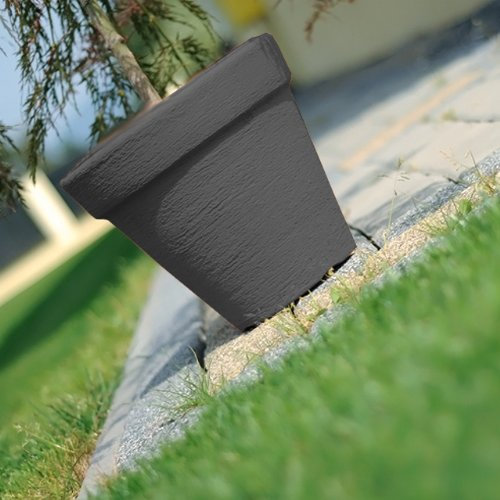 Prosperplast Plastic flower pot 35 cm Classic Massive for indoor and outdoor use, anthracite colour