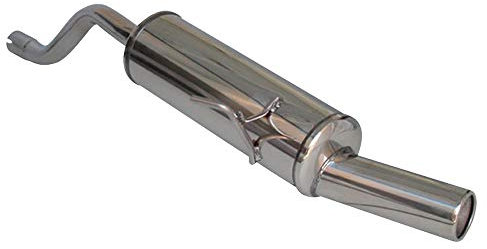 InoXcar RECL.06.80 Sport-Endschalldämpfer aus Edelstahl, für Renault Clio II 1.2 (58 PS), ab Bj. 98, 80 mm