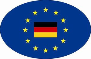 U24 Autoaufkleber Europa mit Deutschland Oval 10 x 6,5 cm