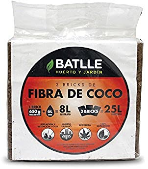 Semillas Batlle Brick de fibra de Coco 650 g - 8L - pack 3 unidades
