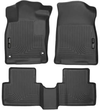 Husky Liners Weatherbeater Floor Mats | Fits 2016 - 2021 Honda Civic Coupe/Sedan/Hatchback (See Description); 2019 - 2021 Honda Insight | Front & 2nd Row, 3-pc Black - 98461