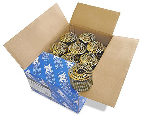 Tacwise 0965 Clavos en Bobina Plana Sin Acabado Tipo 2,8/83 mm, Punta Diamante, Vástago Anillado, Inclinados 16°, Bobinados con Alambre, Paquete de 4000