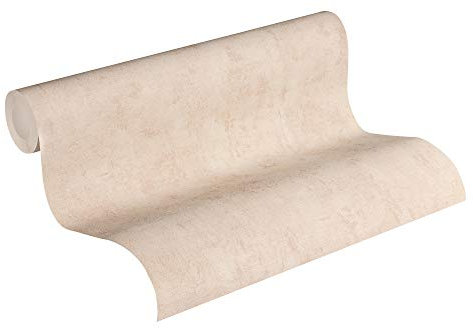 A.S. Création Jade 2 papier peint intissé avec motif béton papier peint uni 10,05 m x 0,53 m - beige, crème - vinyle expansé uni Made in Germany - 224064
