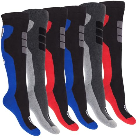Footstar Damen & Herren Thermosocken Winter Kniestrümpfe (6 Paar) Vollfrottee Socken