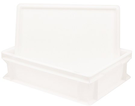 Pimotti Pizzaballenbox mit Deckel (1xBox 1xDeckel) mit 30 x 40 x 12 cm, Kunststoffbehälter für Pizzateig, Stapelbehälter, Gärbox (11,5 Liter)
