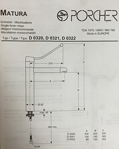 Porcher D0321AA - Mitigeur lavabo monotrou MATURA - Chrome