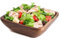 Premier Housewares Small Dark Brown Wooden Fruit Bowl Salad Bowl Serving Bowl Large Bowl Bamboo Fruit Bowl Salad Bowl & Servers 5 cm x 15 cm x 15 cm