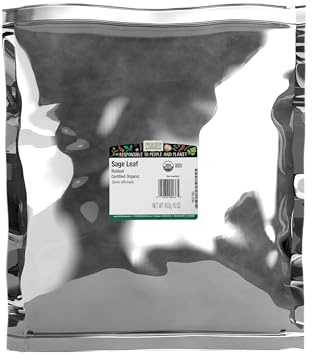 Organic Rubbed Sage Leaf, 16 oz (453 g)