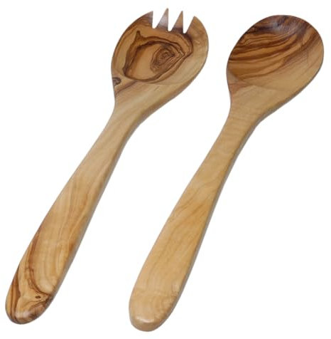 2 teiliges Salatbesteck Olivenholz Rustical