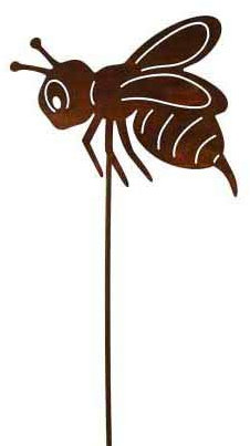 Rost Tier Biene 48 oder 70 cm Stecker Hummel Deko Dekoration Edelrost Garten Metall (Größe 2 - 70 cm)
