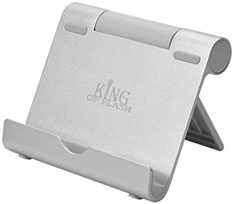 KING OF FLASH Portable Desk Multi Angle Stand Holder Compatible for 4-12 Tablet, iPad, Smartphone, iPhone & Various Devices
