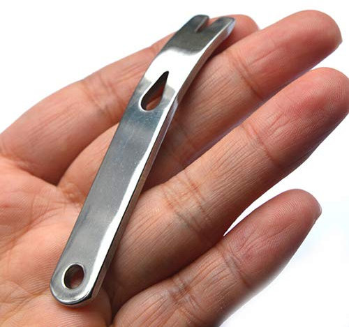 Brecheisen, Nageleisen aus Edelstahl in Taschenformat, ideal für Bushcraft und Survival