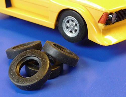 Slotcar 4-STÜCK Reifen VORNE für Carrera UNIVERSAL oder SERVO 132 Made in Germany