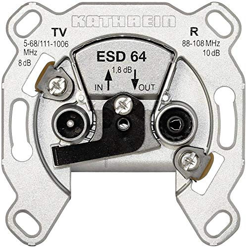 Kathrein ESD 64 Kabelnetz-Durchgangsdose (TV-/FM-Anschluß)