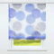 CORLIF Voile Raffrollo mit Klettband Bändchenrollo Transparent Vorhänge mit Kreis-Motiven Druck Design Modern Blau BxH 120x140 cm 1 Stück