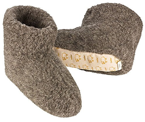 Hausschuhe aus 100% Schafwolle – Öko-Tex® Standard 100 – Made in Germany – Unisex Farbe: Braun