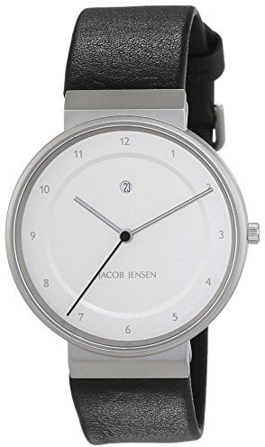 JACOB JENSEN Herren-Armbanduhr Dimension Analog Quarz Leder 861