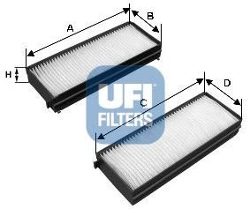 UFI 53.142.00 Filter, Innenraumluft