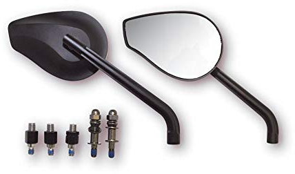 HIGHSIDER Spiegel PHOENIX 1 schwarz eloxiert