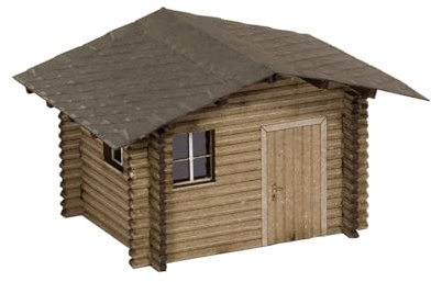 NOCH Waldhütte, Modellbau Lasercut Bausatz, 3,5 x 2,8 cm für Spurweite N perfekt für Dioramen und Modelle