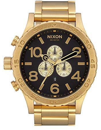 Nixon Herren Chronograph Quarz Uhr mit Edelstahl Armband A083-632-00