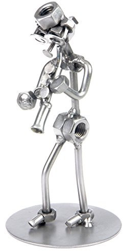metalman24 Schraubenmännchen Klarinette I Klarinettist - Handarbeit Geschenkidee Metallfigur Metallmännchen Stahlfigur Schraubenmännle - Deko für Büro & Zuhause